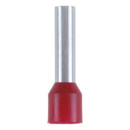 Wire end ferrule with plastic sleeve - WENDFRE-DIN46228-CU-(J2N)-RED-10,0X18,0