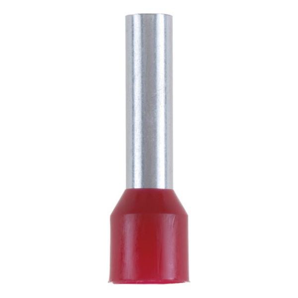 Wire end ferrule with plastic sleeve - WENDFRE-DIN46228-CU-(J2N)-RED-10,0X18,0
