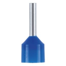 Wire end ferrule with plastic sleeve - WENDFER-DIN46228-CU-(J2N)-BLUE-16,0X12,0