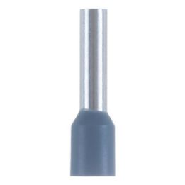 Wire end ferrule with plastic sleeve - WENDFER-DIN46228-CU-(J2N)-GREY-4,0X12,0