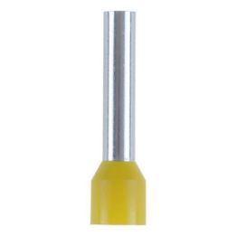 Wire end ferrule with plastic sleeve - WENDFER-DIN46228-CU-(J2N)-YEL-6,0X18,0