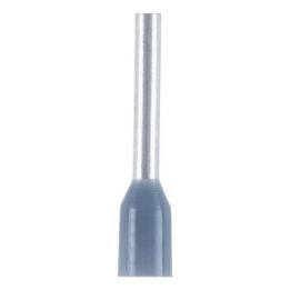 Wire end ferrule with plastic sleeve - WENDFER-DIN46228-CU-(J2N)-GREY-0,75X10,0