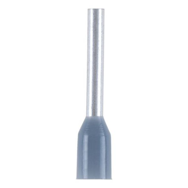 Wire end ferrule with plastic sleeve - WENDFER-DIN46228-CU-(J2N)-GREY-0,75X10,0