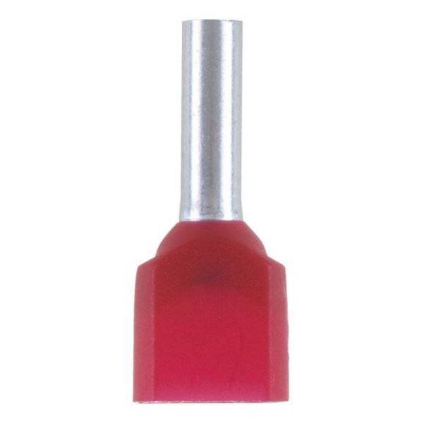 DUO wire end ferrule with plastic sleeve - WENDFER-DUO-CU-(J2N)-RED-1,0X8,0