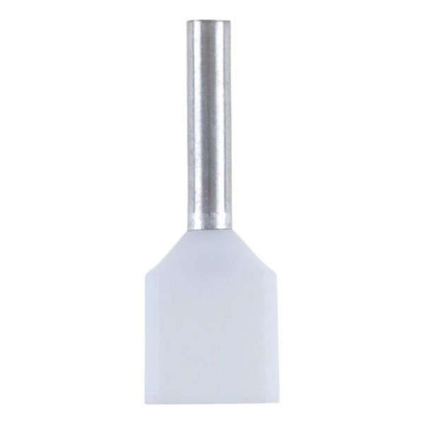 DUO wire end ferrule with plastic sleeve - WENDFER-DUO-CU-(J2N)-WHITE-0,5X8,0