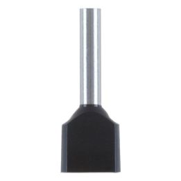 DUO wire end ferrule with plastic sleeve - WENDFER-DUO-CU-(J2N)-BLACK-1,5X12,0