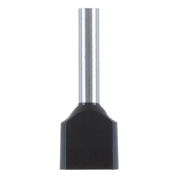 DUO wire end ferrule with plastic sleeve - WENDFER-DUO-CU-(J2N)-BLACK-1,5X12,0