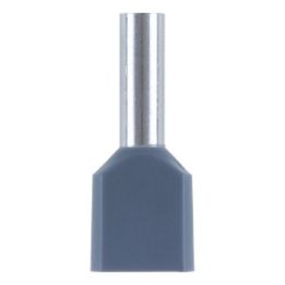 DUO wire end ferrule with plastic sleeve - WENDFER-DUO-CU-(J2N)-GREY-4,0X12,0