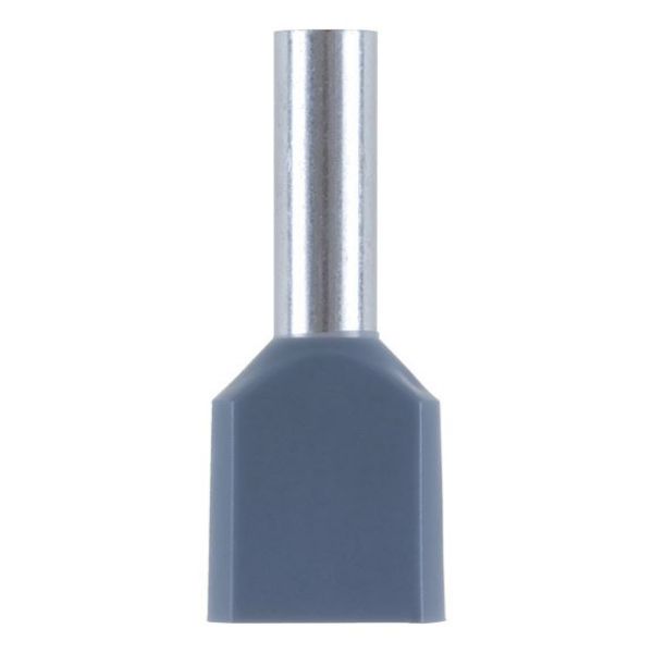 DUO wire end ferrule with plastic sleeve - WENDFER-DUO-CU-(J2N)-GREY-4,0X12,0