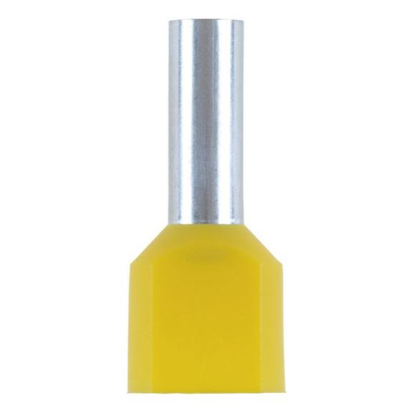 DUO wire end ferrule with plastic sleeve - WENDFER-DUO-CU-(J2N)-YEL-6,0X14,0