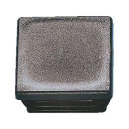 Plastic end cap, square - ECAP-PLA-(SQUAR-PIP)-BLACK-40X40X3