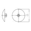 Cover cap, flat, for hexalobular head and AW drive - CAP-FL-AW25-R9005-JETBLACK-D15