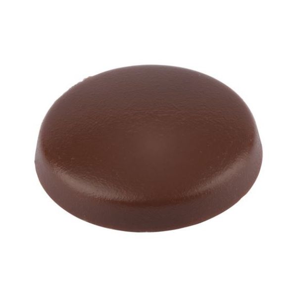 Cover cap, overlapping, for hexalobular head and AW drive - CAP-W.FLG-AW30-R8016-MAHOGBROWN-D15