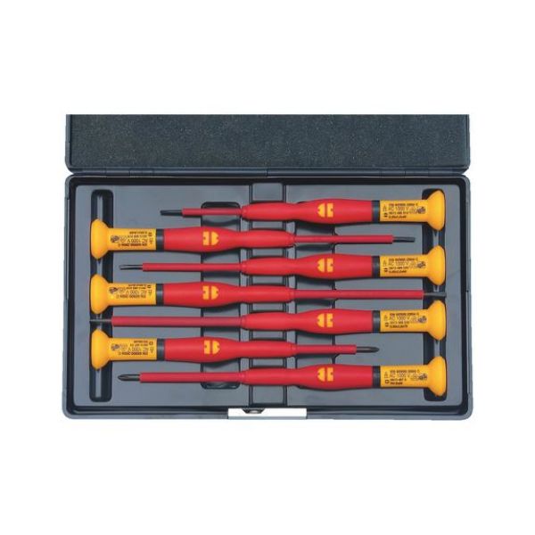 VDE precision screwdriver assortment, slotted/PH - SCRDRIV-VDE-SET-FINEMECHANIC-SL/PH-7PCS