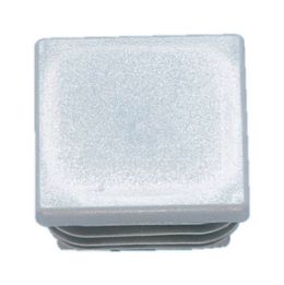 Plastic end cap, square - ECAP-PLA-(SQUAR-PIP)-R7042-GREY-50X50X2