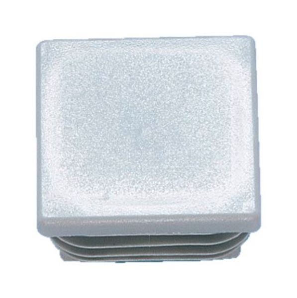 Plastic end cap, square - ECAP-PLA-(SQUAR-PIP)-R7042-GREY-50X50X2