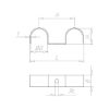 Bracket clamp, double  - CBLCLMP-DOUBLE-EN20-(19-20MM)
