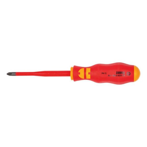 VDE screwdriver, PH recessed head, extra slim - SCRDRIV-VDE-PH-SLIM-1X80