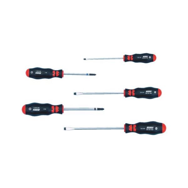 Picture for category Screwdriver set, round blade, PZ/slotted, 5 pieces
