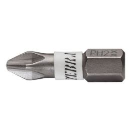 Phillips bit - BIT-PH2-WHITE-1/4IN-L25MM
