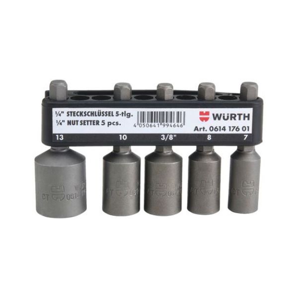 1/4 inch socket wrench insert, set - IMPSKTWRNCH-1/4IN-SET-MAGN-L51MM-5PCS