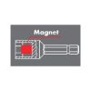 1/4 inch socket wrench insert, set - IMPSKTWRNCH-1/4IN-SET-MAGN-L51MM-5PCS