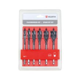 Spade drill bit assortment - DBIT-FL-SORT-WO-(D10-25MM)-L150MM-6PCS