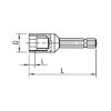 1/4-inch socket wrench insert - IMPSKTWRNCH-1/4IN-WS10-L65MM