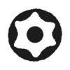 TX bit assortment, hole, 6 pcs. - BIT-TX-SET-HO-6PCS