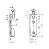 Cupboard rail support, oval - CLTHRL-BEAR-OVAL-ZD-(NI)-(SCR-6X25)