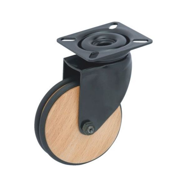 Designer furniture castor - FRNWHL-BEECH-D100MM-40KG