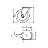 Designer furniture castor - FRNWHL-BEECH-D100MM-40KG