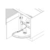 Corner unit pivot fittings VS COR Wheel - CRNCPBRDPIV-KIT2-2/4FLOOR-(CR)-1200