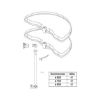 Corner unit pivot fittings VS COR Wheel - CRNCPBRDPIV-KIT2-2/4FLOOR-(CR)-1200