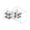 Corner unit pivot fittings VS COR FOLD  - CRNCPBRDSLIDFITT-COR-FOLD-SAPH-R-400