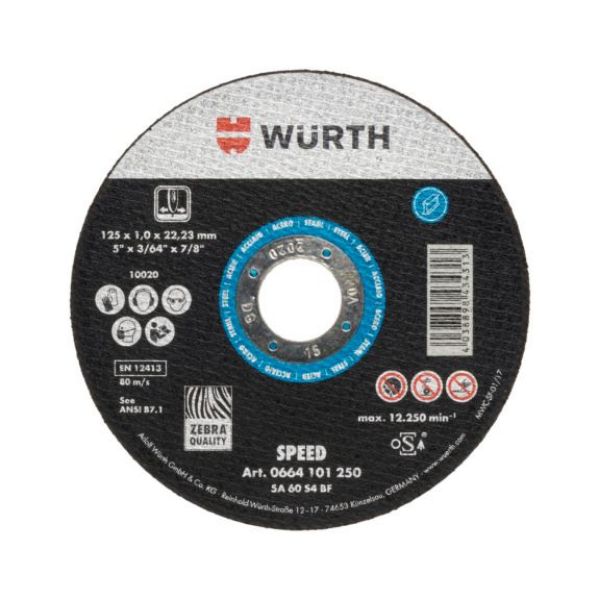 Speed cutting disc for steel - CUTDISC-SP-BLUE-ST-SR-TH1,0-BR22,2-D115