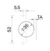 Furniture hinge  EasyClick - HNGE-EACL-D-SCRON-52/5,5-110-C18
