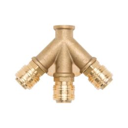 Three-way distributor - DISTR-PN-3WAY-BRS-CPL-G3/8IN