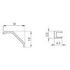 Glazing groove for frame profile type A - AY-GLASSFLUTE-FRMPRFL-ALU-TYPA-3000MM