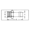 Screw-in fitting for pneumatic air - NOZ-THR-PN-BRS-WS19-G3/8IN-13MM
