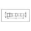 Hose nozzle for pneumatic air - HOSENOZ-PN-BRS-1/2INX13MM