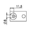 System connector SV 20 E - SYSCON-SV20E-ZD-PLUG-AW20-(NI)-19MM