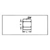 Union nut for pneumatic air - UNNUT-PN-RTHREAD-BLT9MM-HEX-G1/4IN