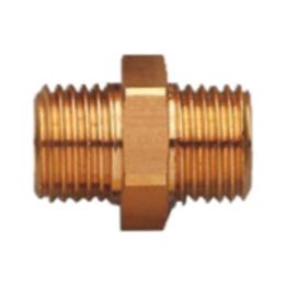 Double nipple for compressed air with cone - DBNPL-PN-TAPER-BRS-WS24-G1/2IN
