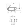 Hook-in connector - HNGFITT-PANEEL-BA-FLANK-BRACKET-BLACK