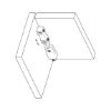 Hook-in connector - HNGFITT-PANEEL-BA-FLANK-BRACKET-BLACK