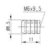 Nylon expanding socket - ECCON-SPRDSLEV-NYLON-DRL8MM-(THR-M6X9)