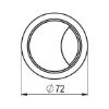 Round cable passage in two parts - AY-CABLEOUTLET-WRITDSK-BROWN-D60MM