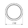 Round cable passage in two parts - AY-CABLEOUTLET-WRITDSK-LIGHTGREY-D80MM