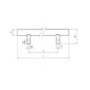 Bar handle - HNDL-ROD-A2-10X128MM